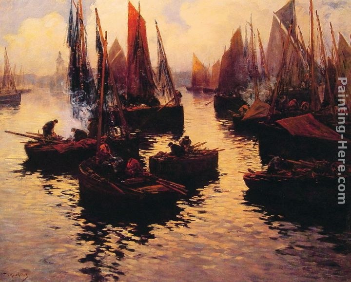 Fernand Marie Eugene Legout-Gerard After the day's Catch